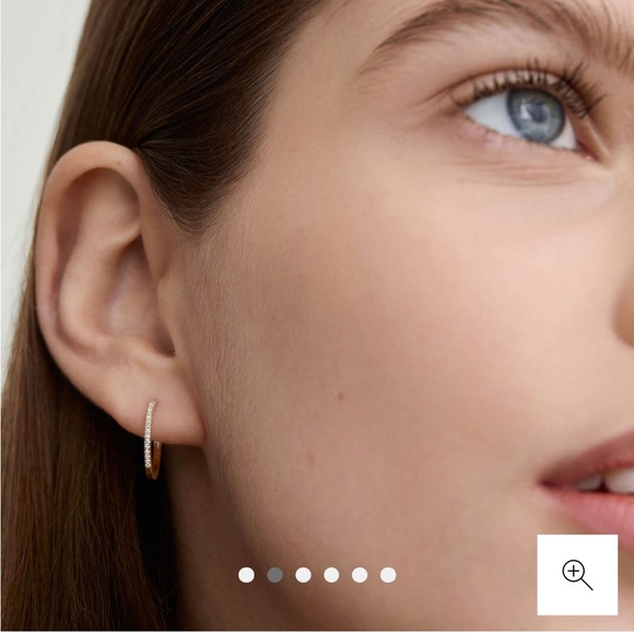 Mejuri Pavé Diamond Small Hoops - Picture 2 of 12